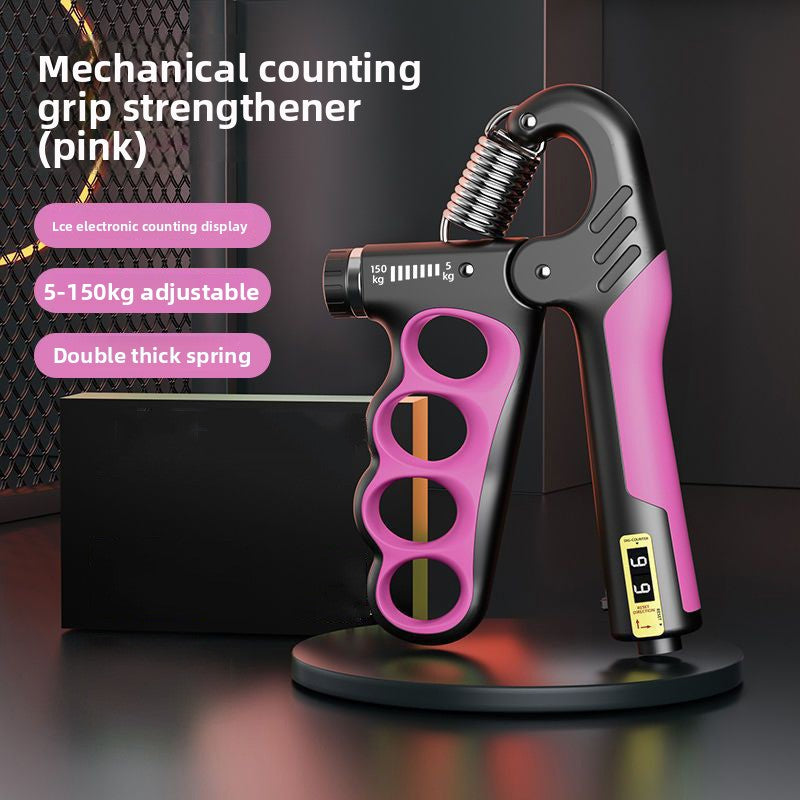 Electronic Counting Grip Strength Trainer with Adjustable Resistance